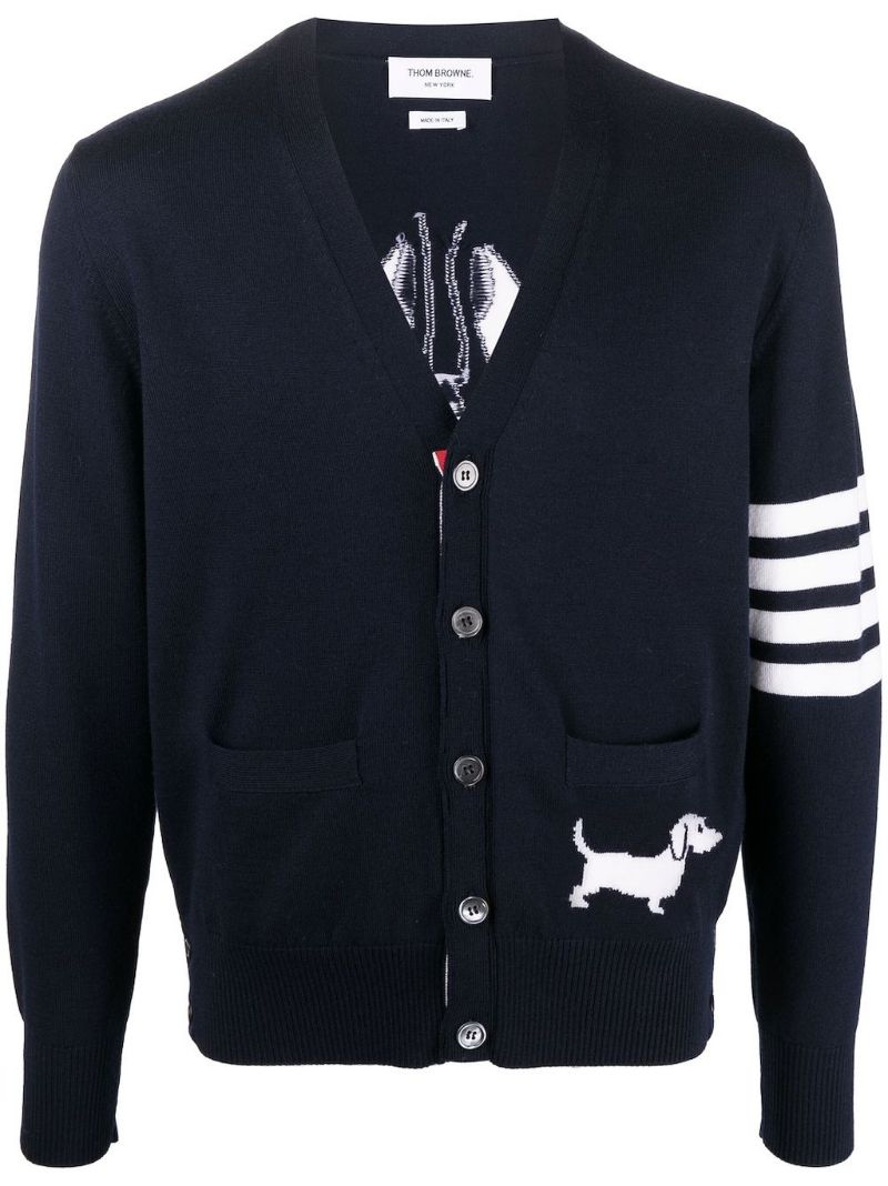 Blue 4-bar Hector Lobster Cardigan