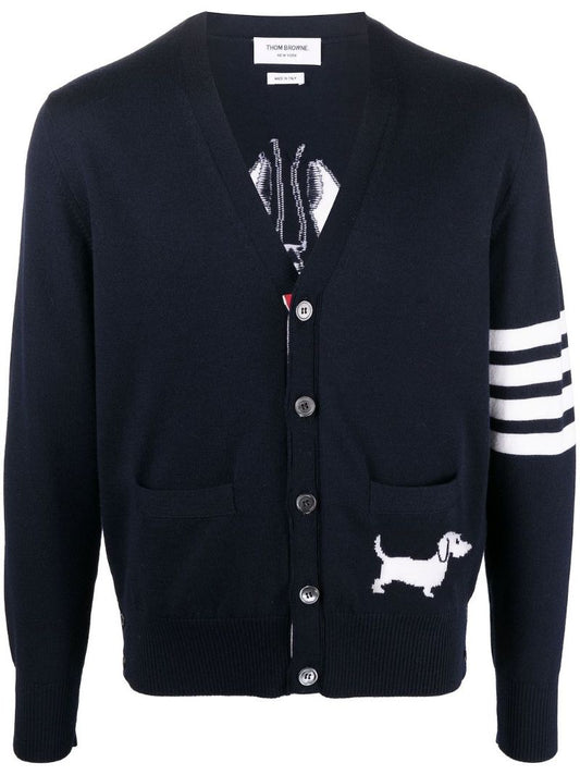 Blue 4-bar Hector Lobster Cardigan