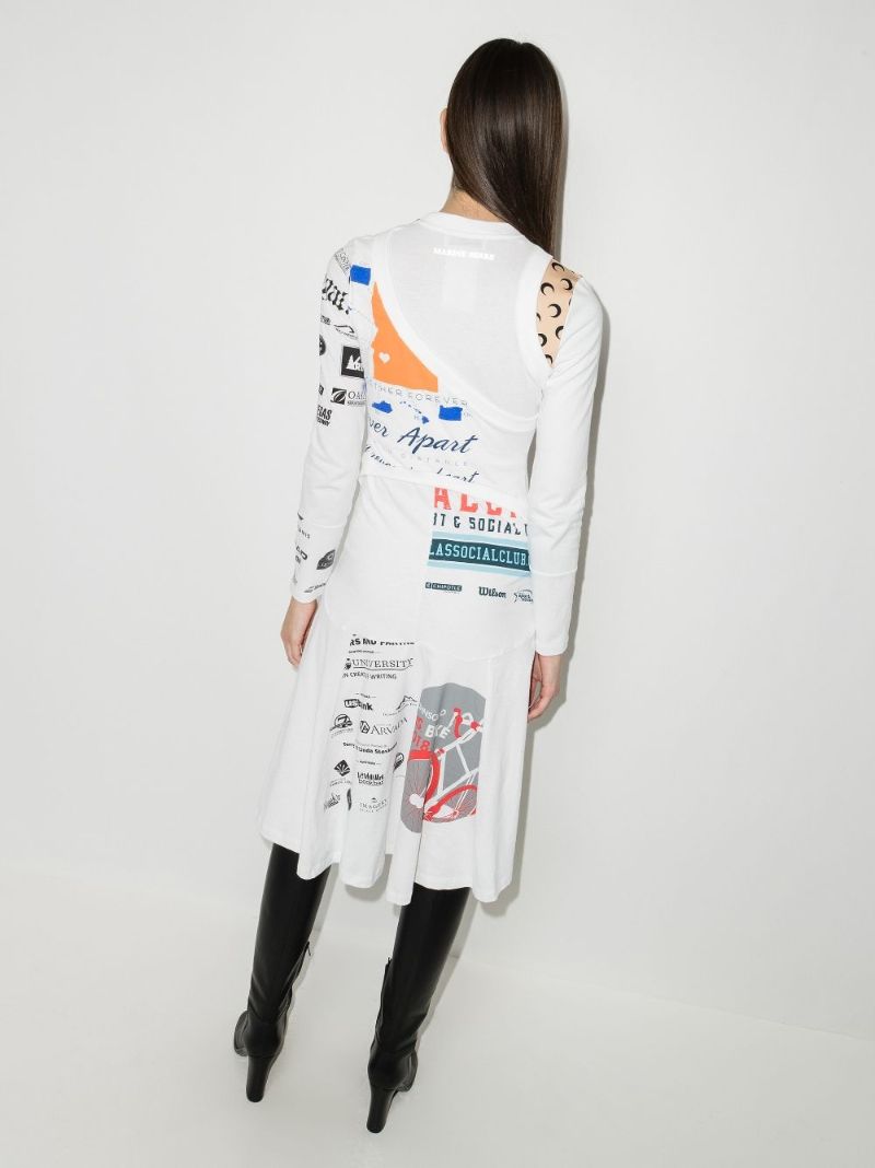 Draped Graphic T-shirt Dress