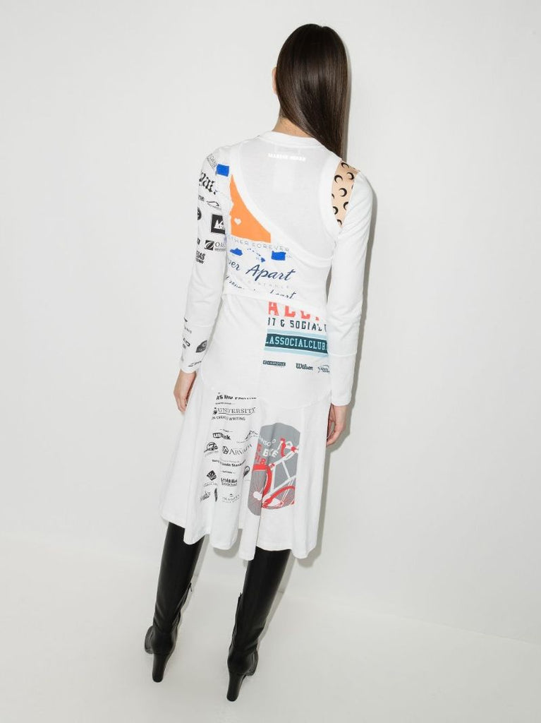 Draped Graphic T-shirt Dress