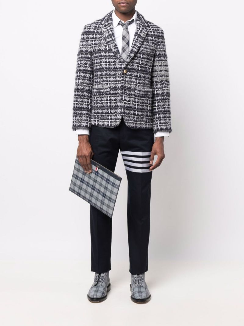 Grey Tartan Print Document Holder