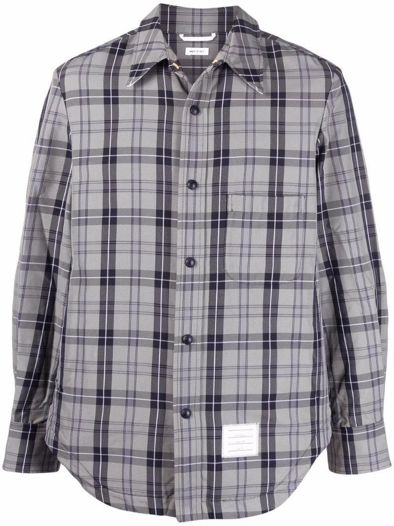 Grey Tartan Shirt Jacket