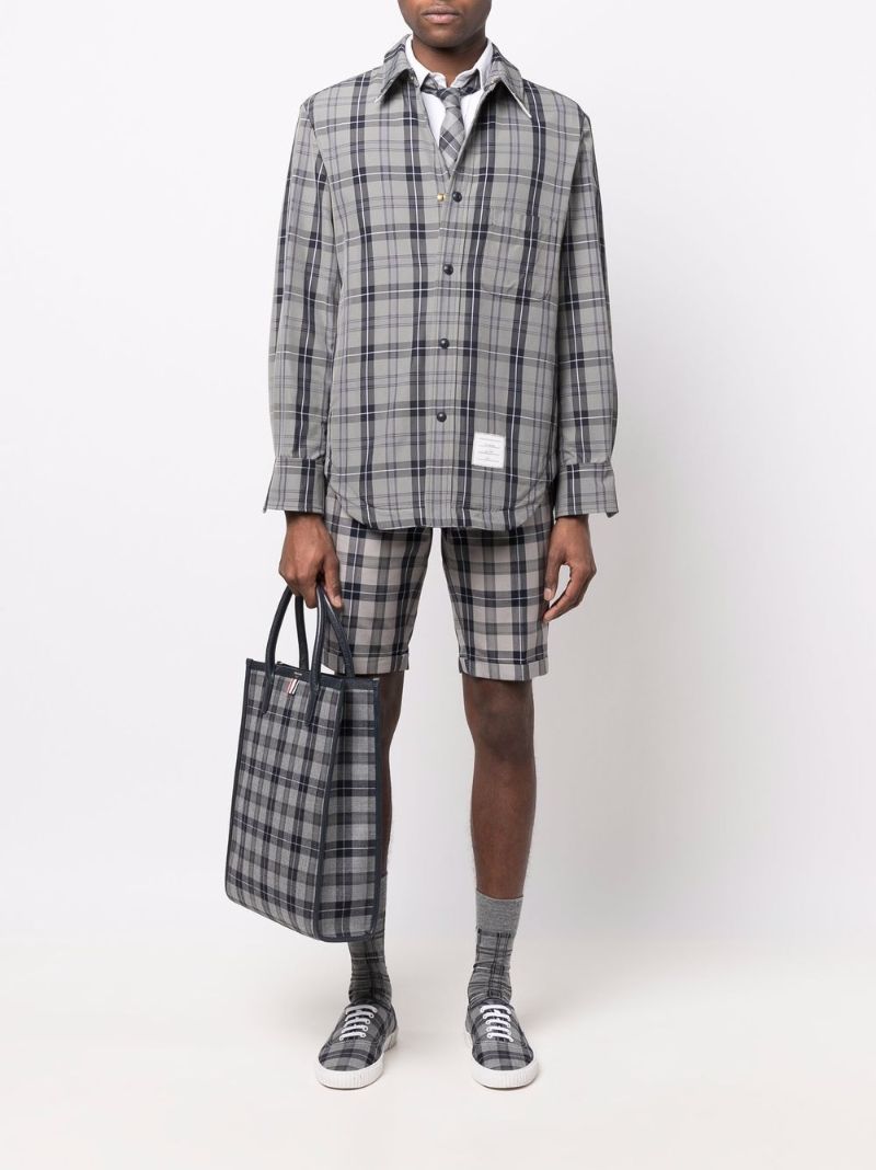 Grey Tartan Shirt Jacket