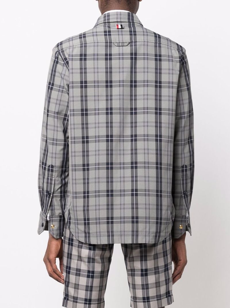 Grey Tartan Shirt Jacket