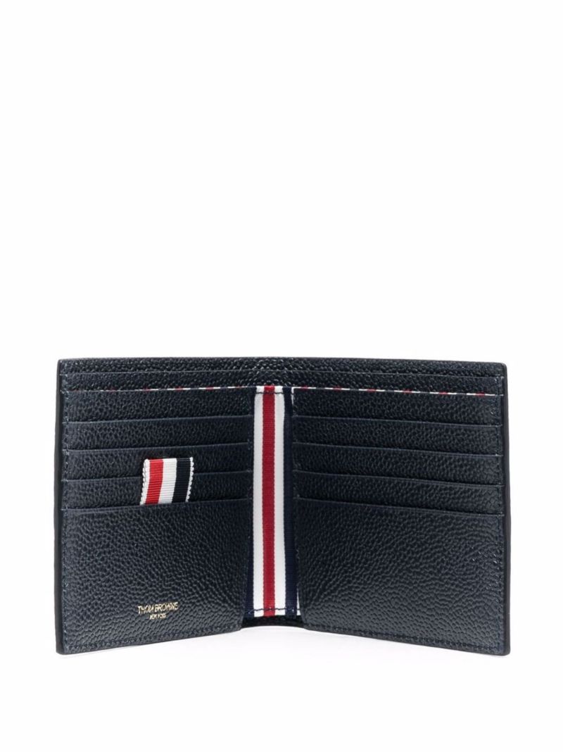 Grey Tartan Print Leather Wallet