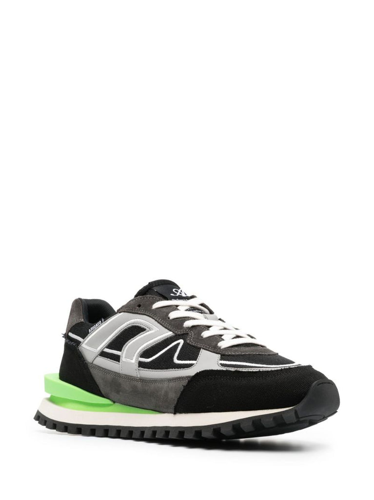 Black Sonar Leather Sneakers