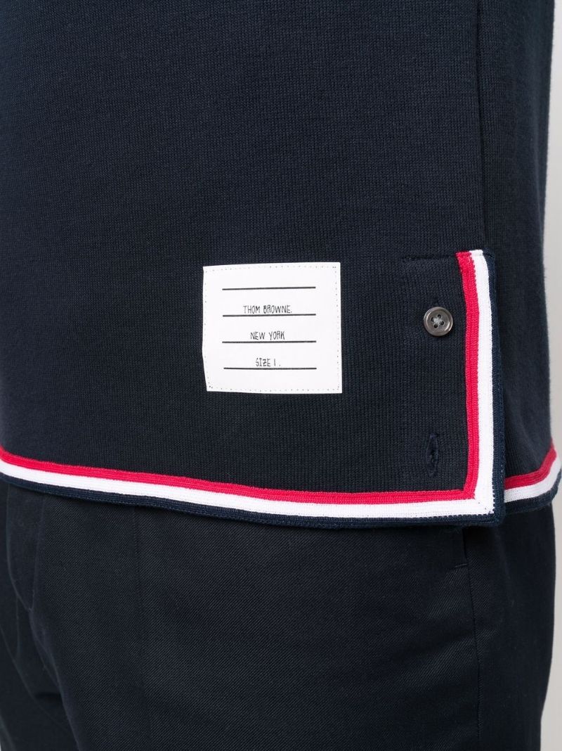 Navy Stripe Trim T-shirt