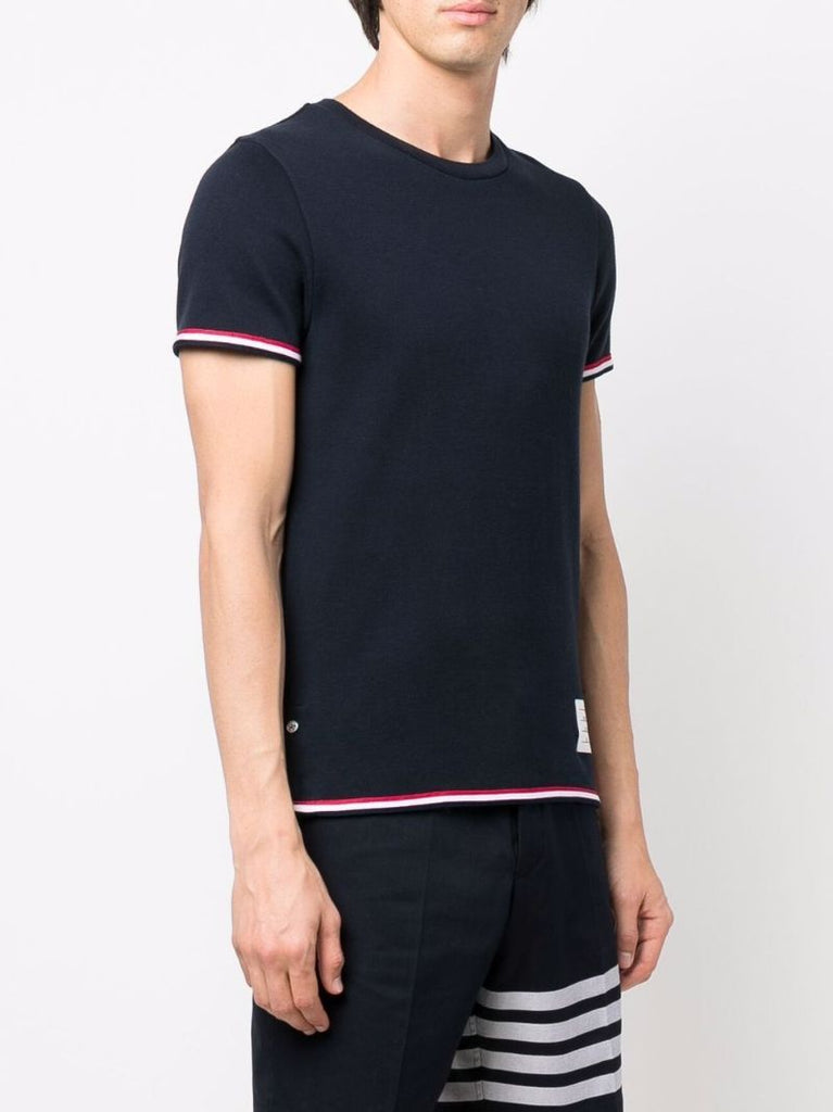 Navy Stripe Trim T-shirt