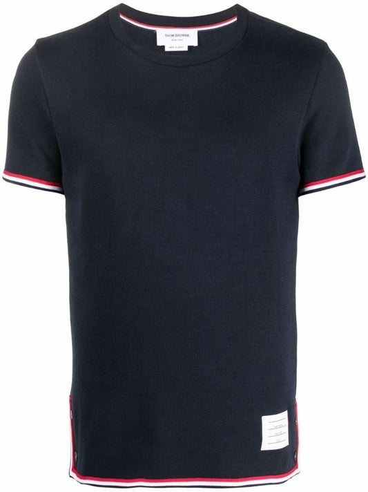 Navy Stripe Trim T-shirt
