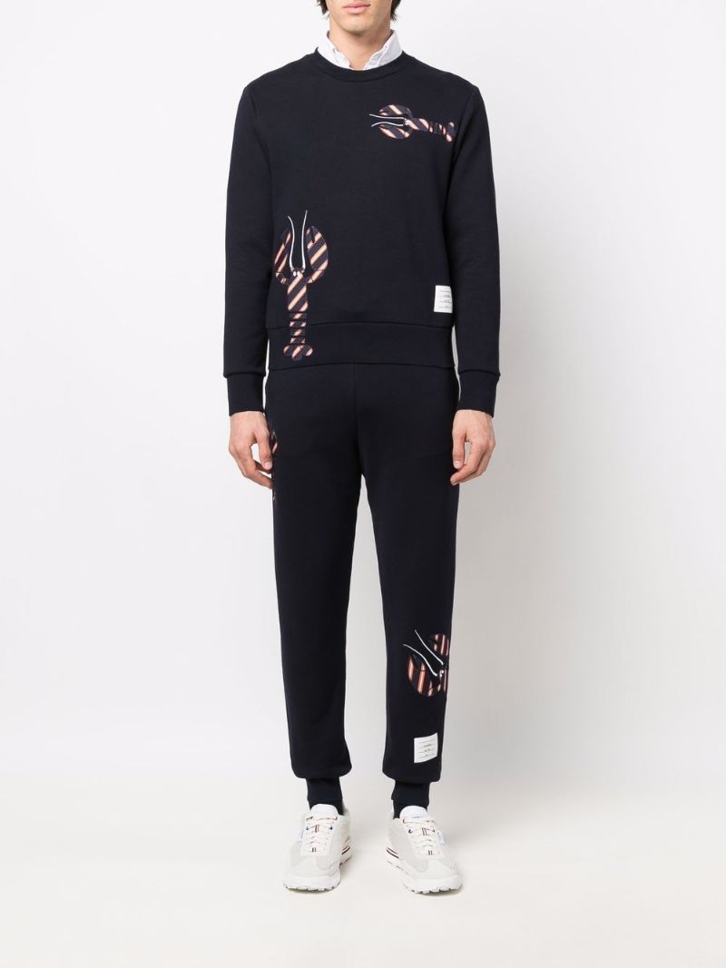 Navy Lobster AppliquÃ_x0083_Â© Track Pants