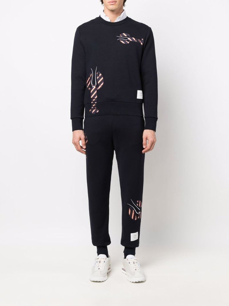 Navy Lobster AppliquÃ_x0083_Â© Track Pants