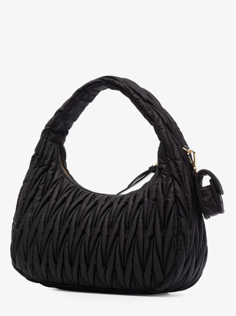 Black Wander MatelassÃ_x0083_Â© Shoulder Bag