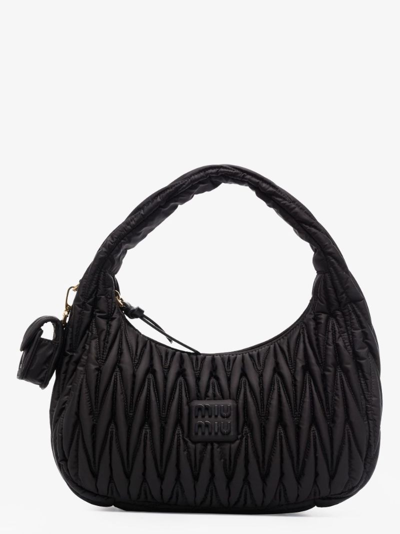 Black Wander MatelassÃ_x0083_Â© Shoulder Bag