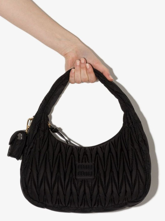 Black Wander MatelassÃ_x0083_Â© Shoulder Bag
