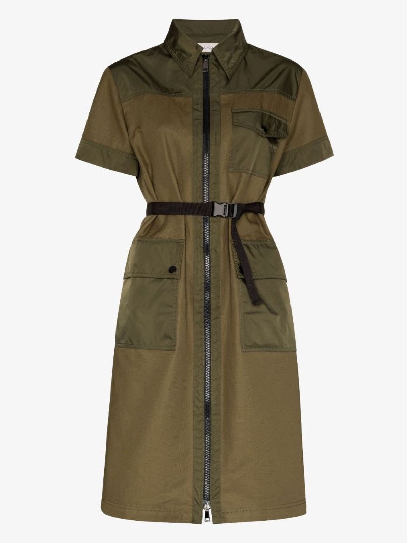 Cargo Zip-up Shirt Dress