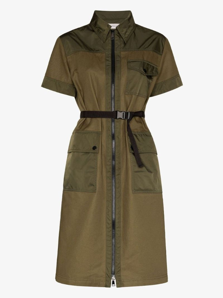 Cargo Zip-up Shirt Dress