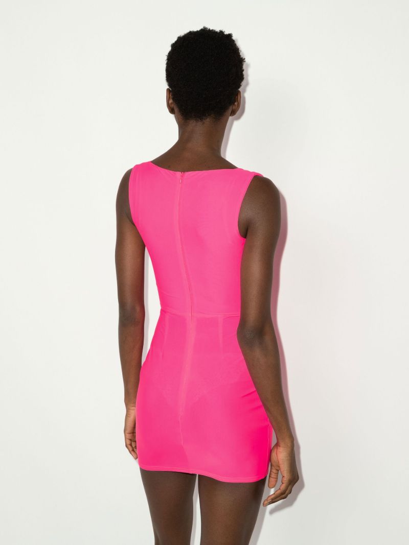 Pink Orin Bow Tie Mini Dress