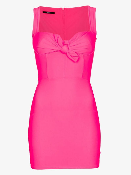 Pink Orin Bow Tie Mini Dress