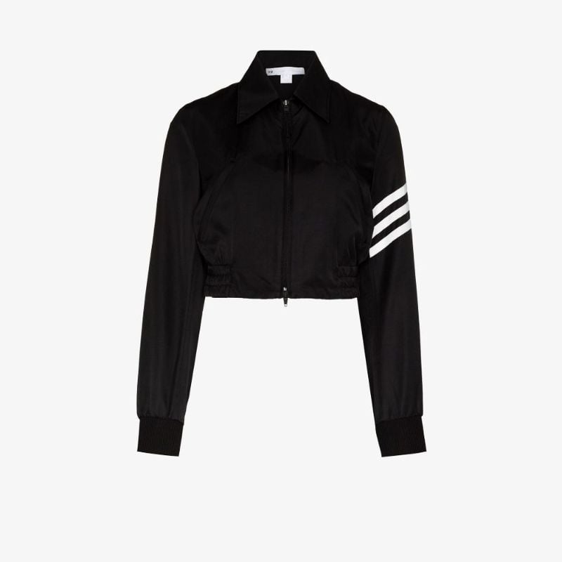Ch1 Striped Cropped Jacket