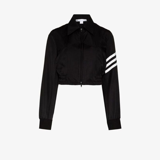 Ch1 Striped Cropped Jacket