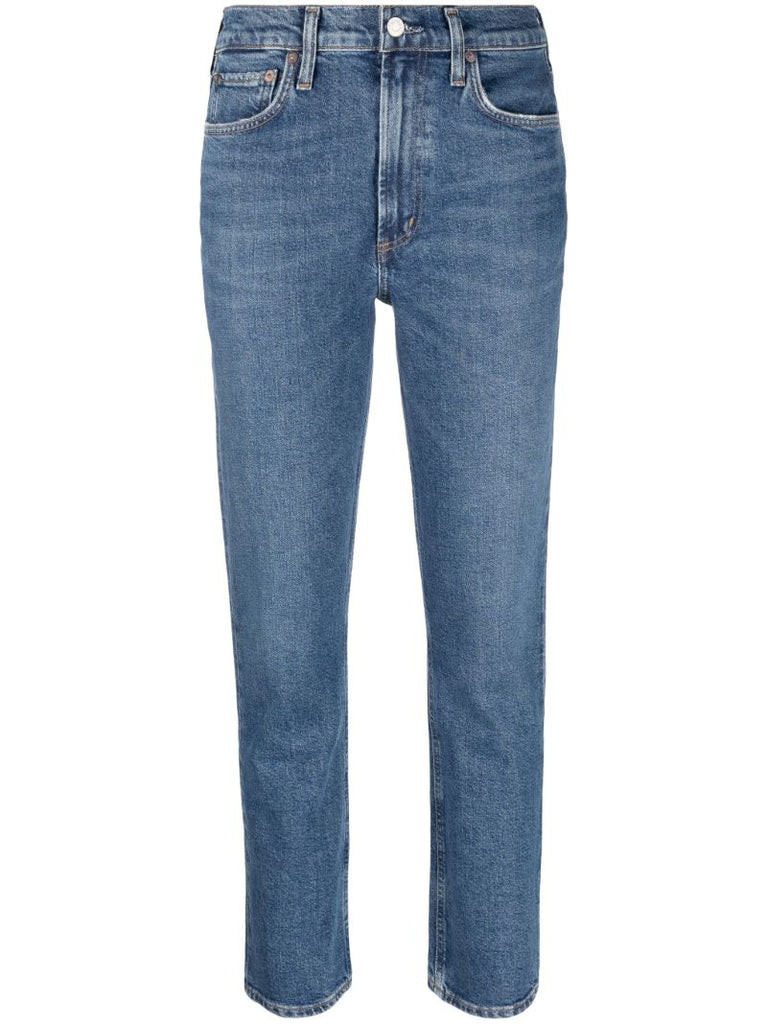 Blue Merrel Mid-rise Slim Jeans