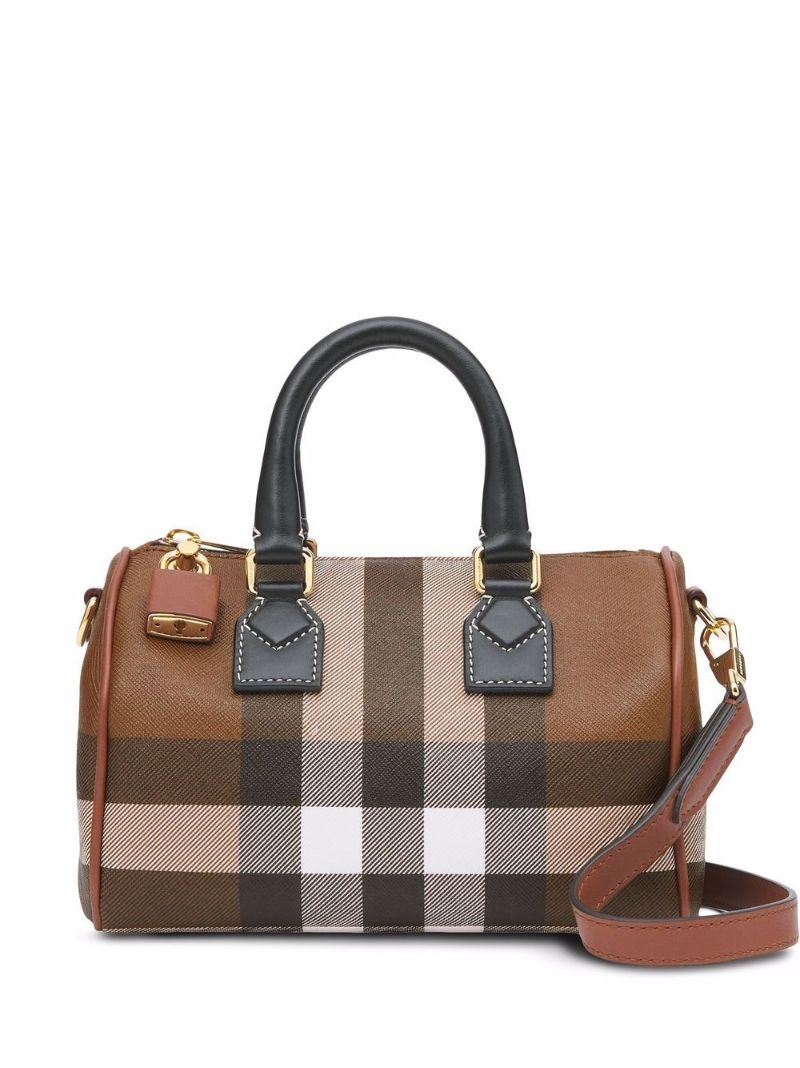 Brown House Check Mini Bowling Bag
