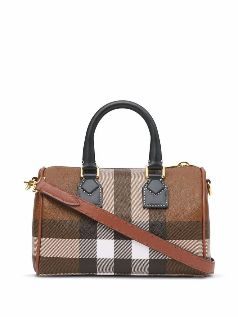 Brown House Check Mini Bowling Bag