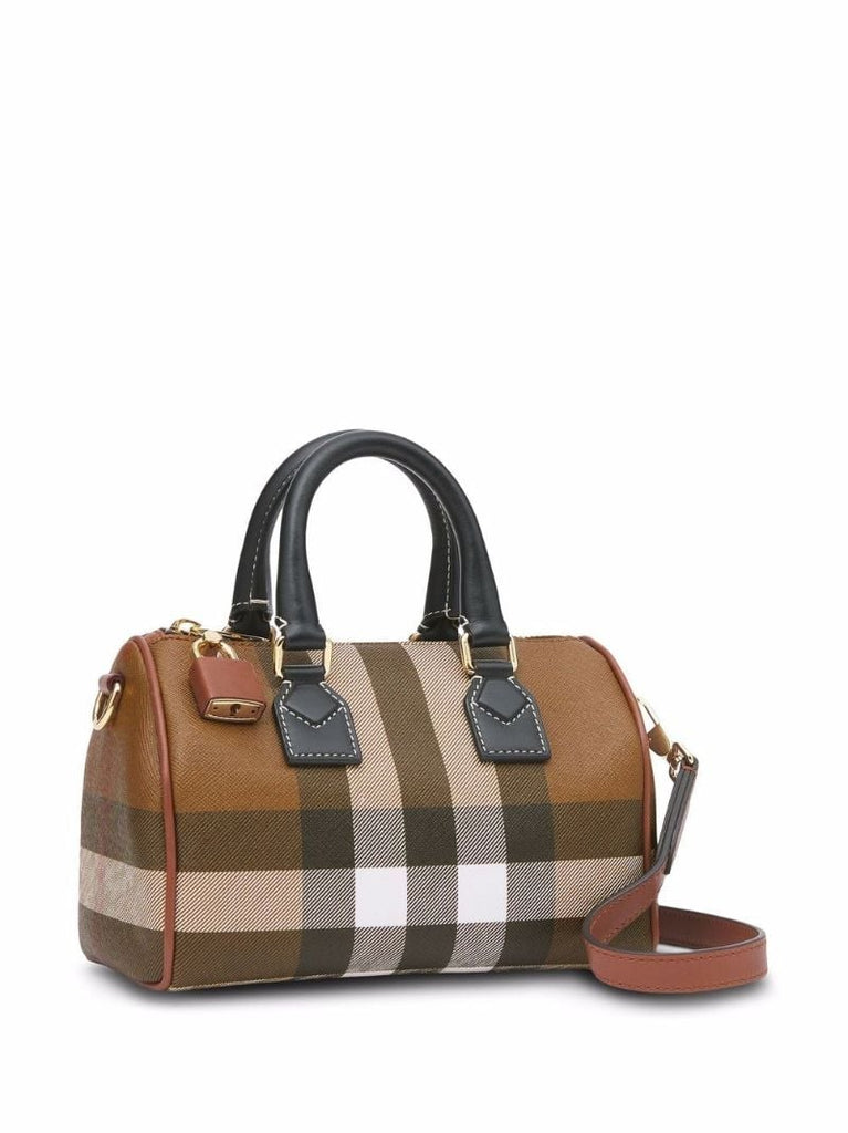 Brown House Check Mini Bowling Bag