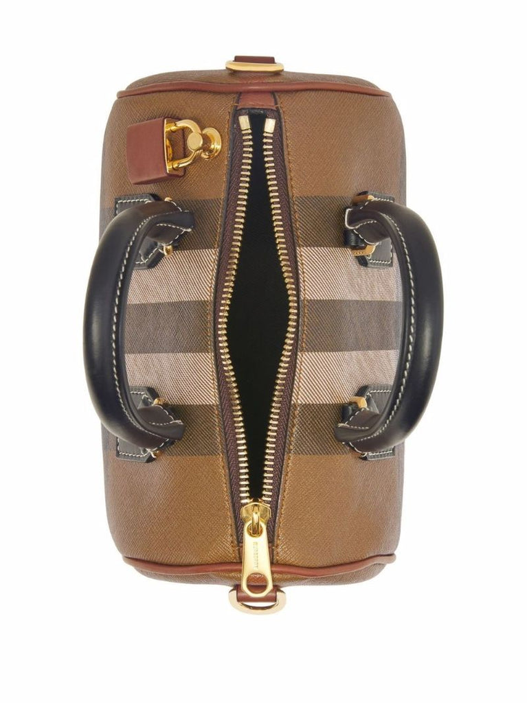 Brown House Check Mini Bowling Bag
