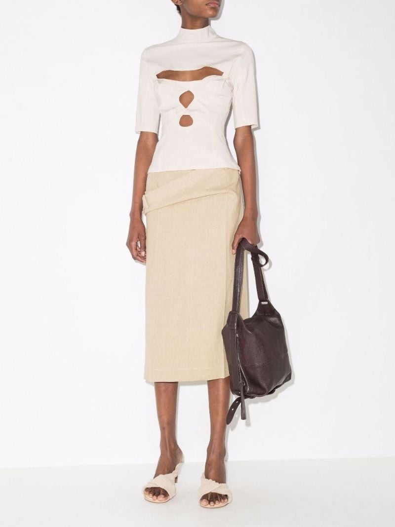 La Jupe Vela Linen Midi Skirt