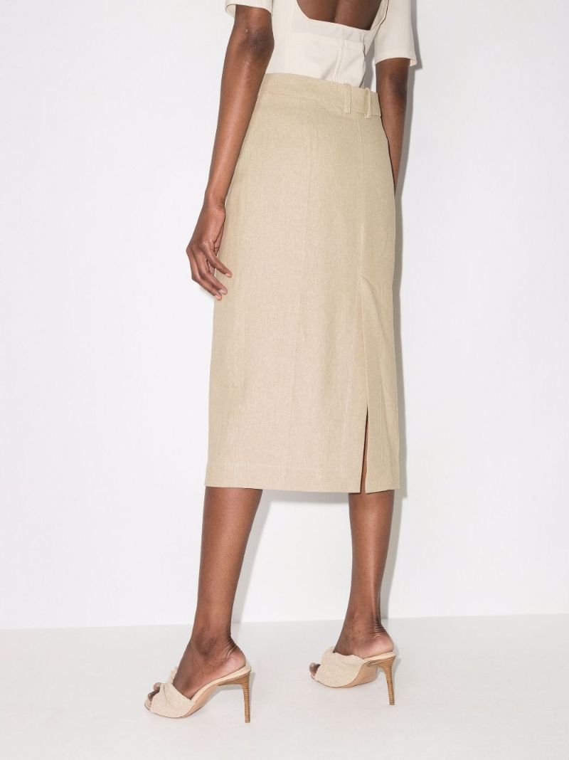 La Jupe Vela Linen Midi Skirt