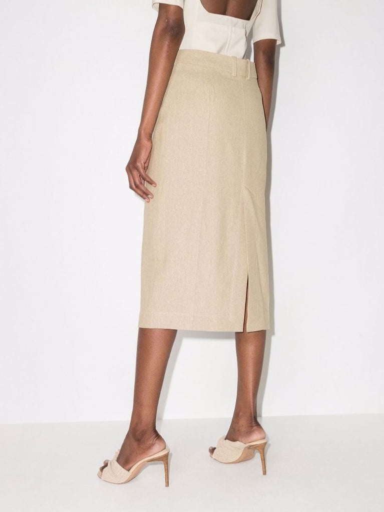 La Jupe Vela Linen Midi Skirt