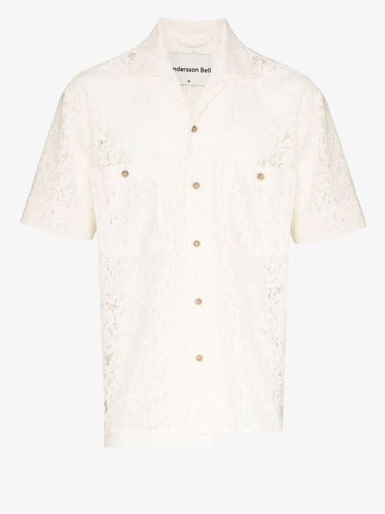 Fline Short Sleeve Lace Shirt