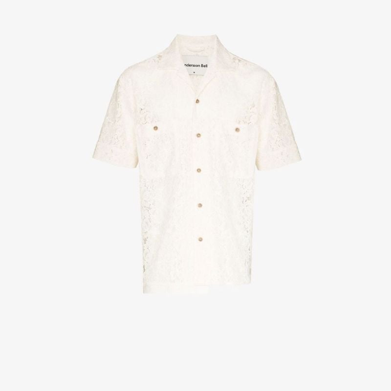 Fline Short Sleeve Lace Shirt