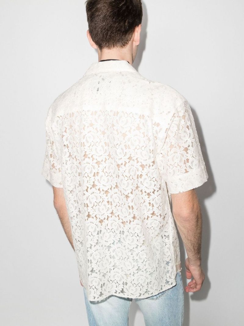Fline Short Sleeve Lace Shirt