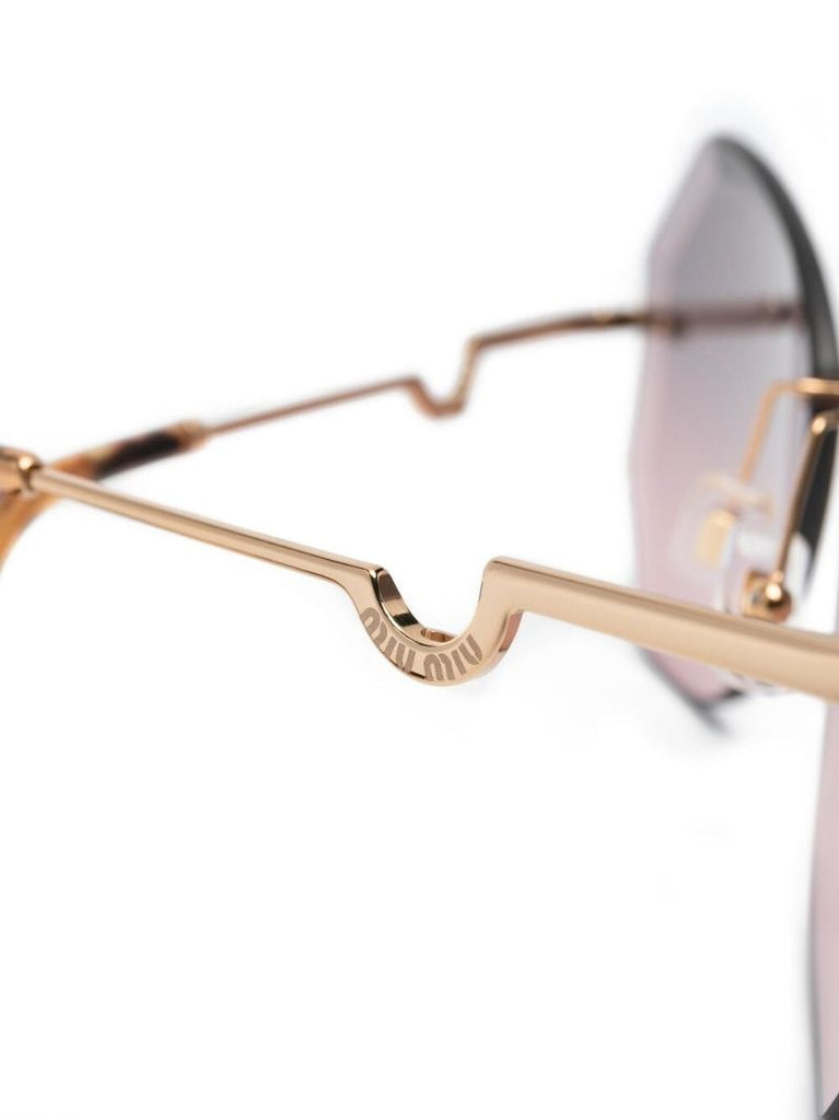 Pink Scenique Geometric Frame Sunglasses