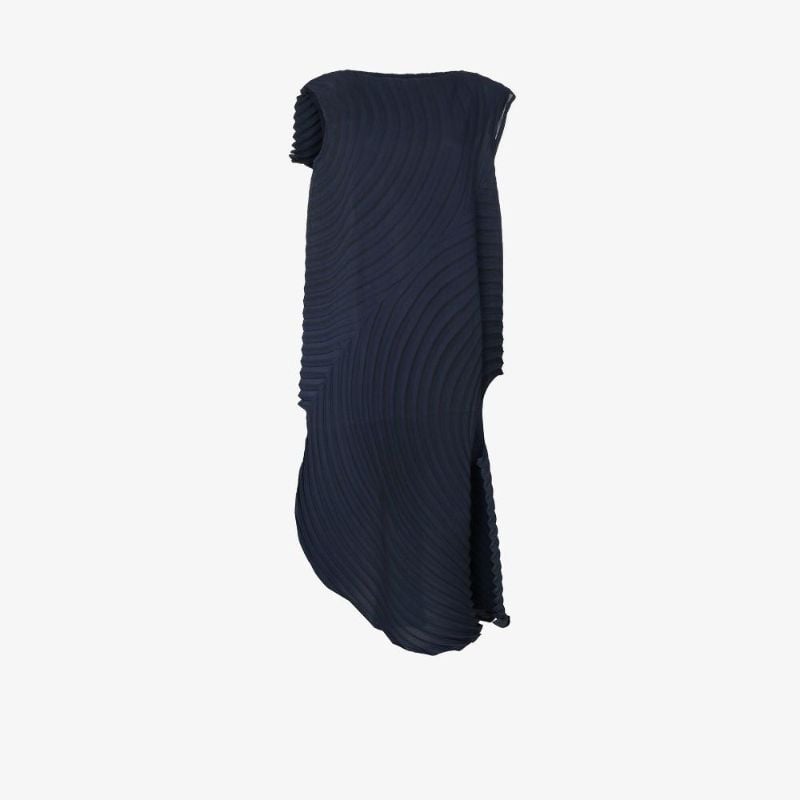 Silence Pleated Knitted Midi Dress