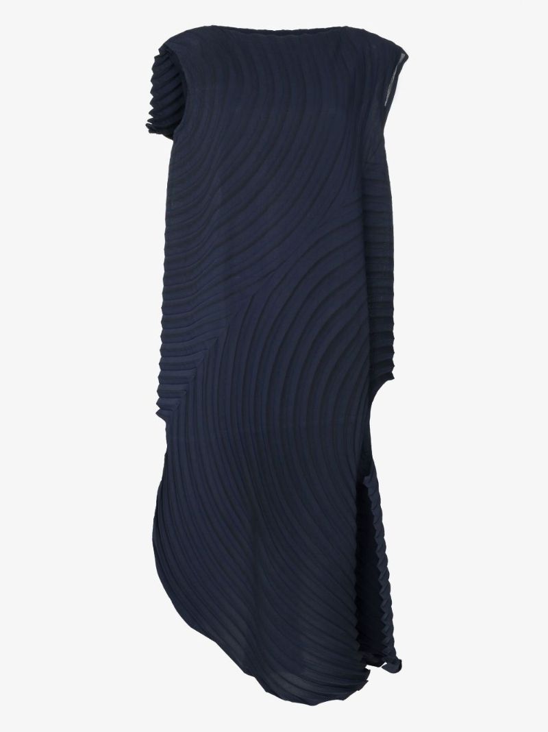 Silence Pleated Knitted Midi Dress