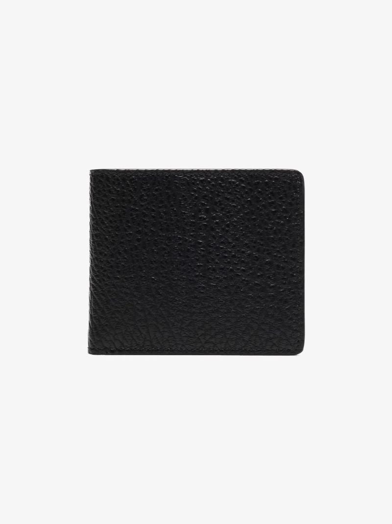 Black Four-stitch Leather Wallet