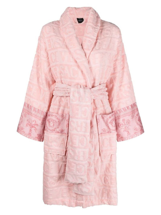 Pink Logo Cotton Robe