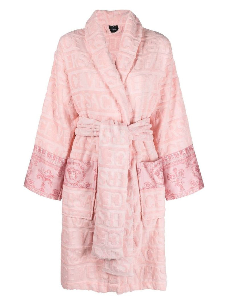 Pink Logo Cotton Robe