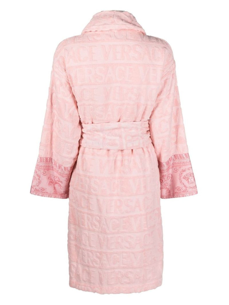 Pink Logo Cotton Robe