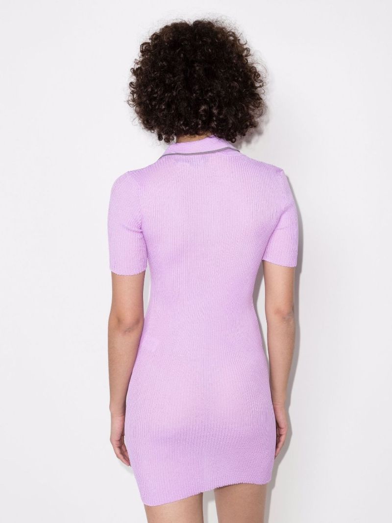 Double Collar Polo Mini Dress