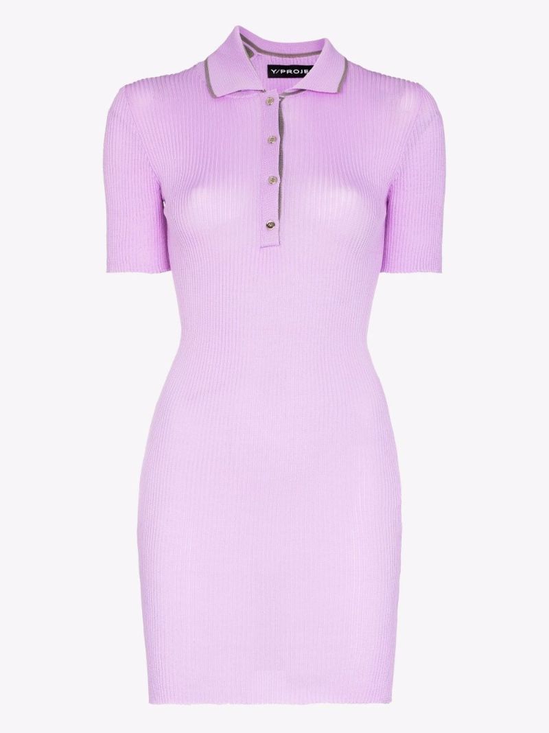 Double Collar Polo Mini Dress