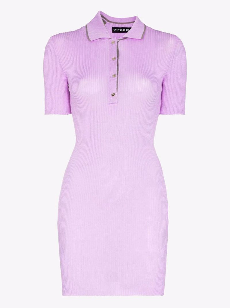 Double Collar Polo Mini Dress