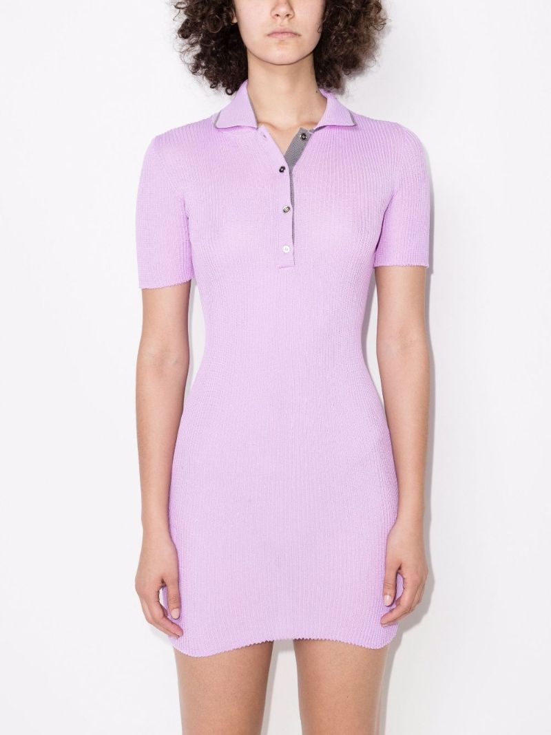 Double Collar Polo Mini Dress