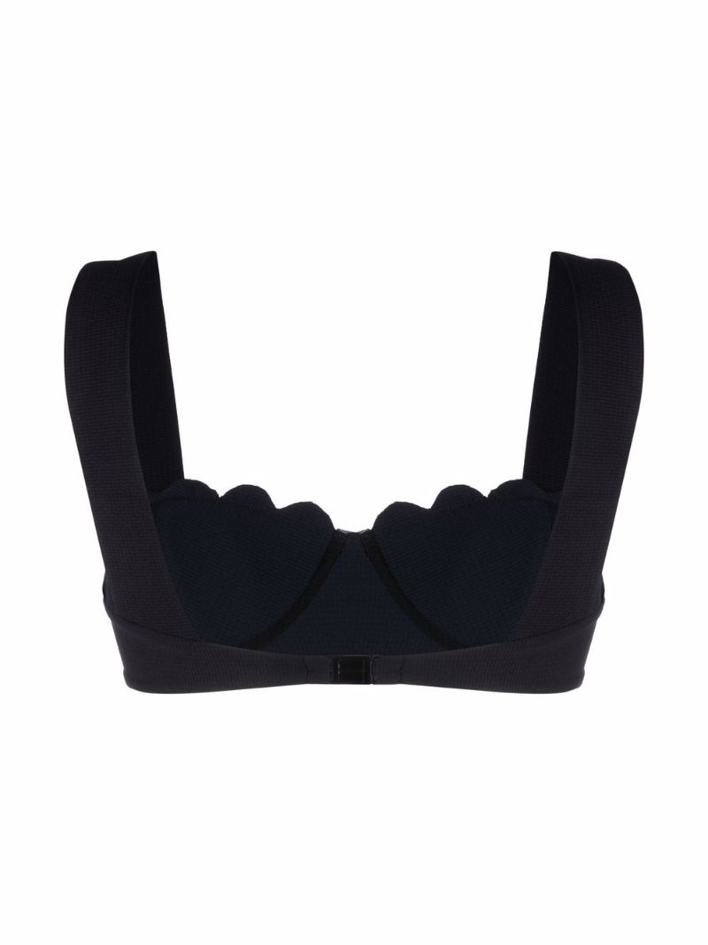 Black North Scalloped Bikini Top