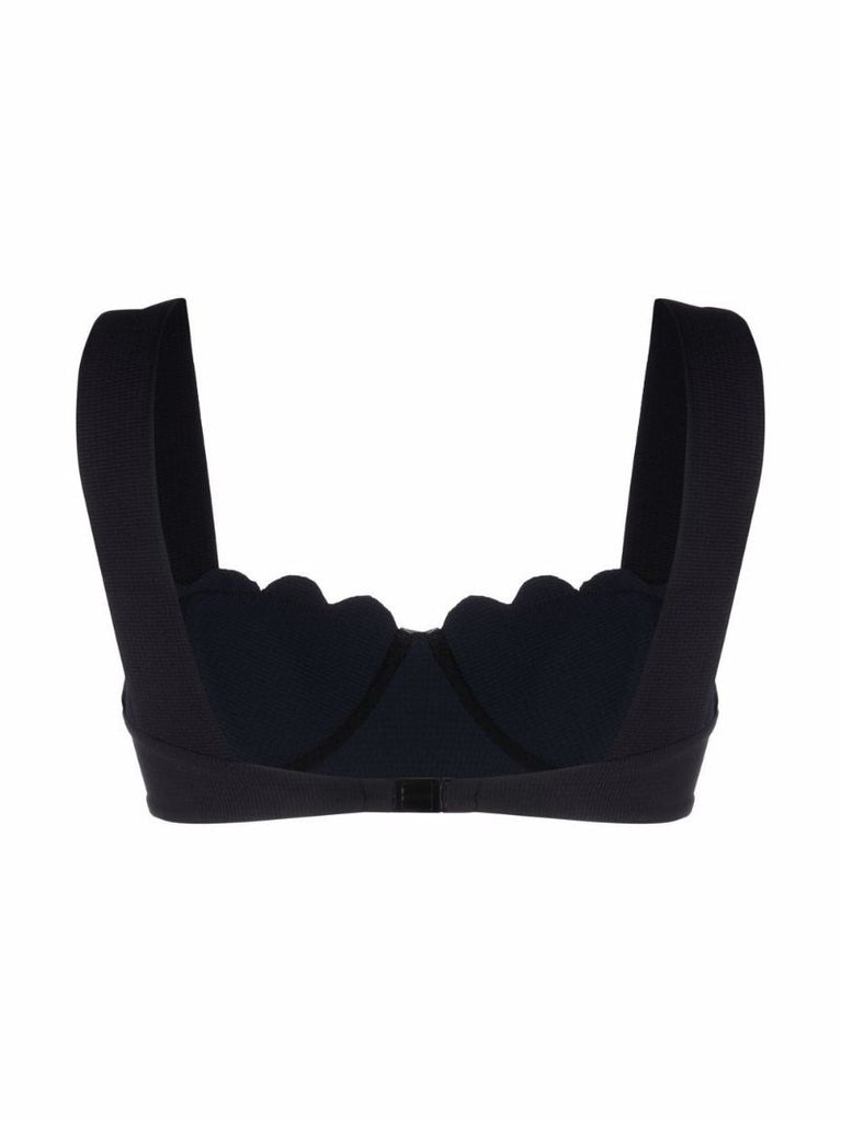 Black North Scalloped Bikini Top