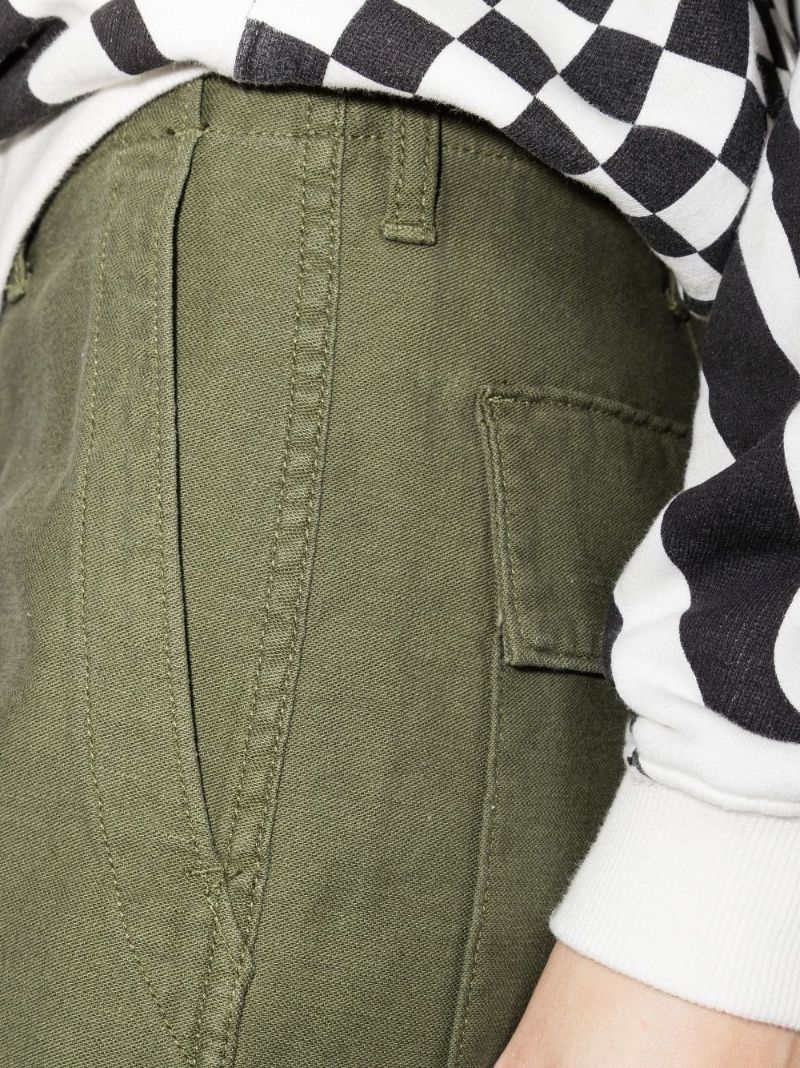 Low-rise Wide Leg Cotton Trousers