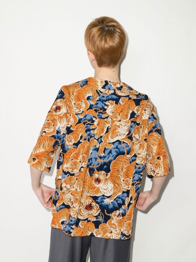 Tiger Print Oversized Shirt